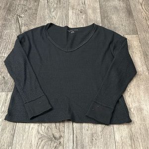 American Eagle Waffle crop sweater